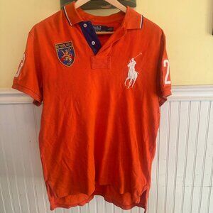 Polo Ralph Lauren Netherlands Orange Polo Shirt Custom Fit M Embroidered Logo